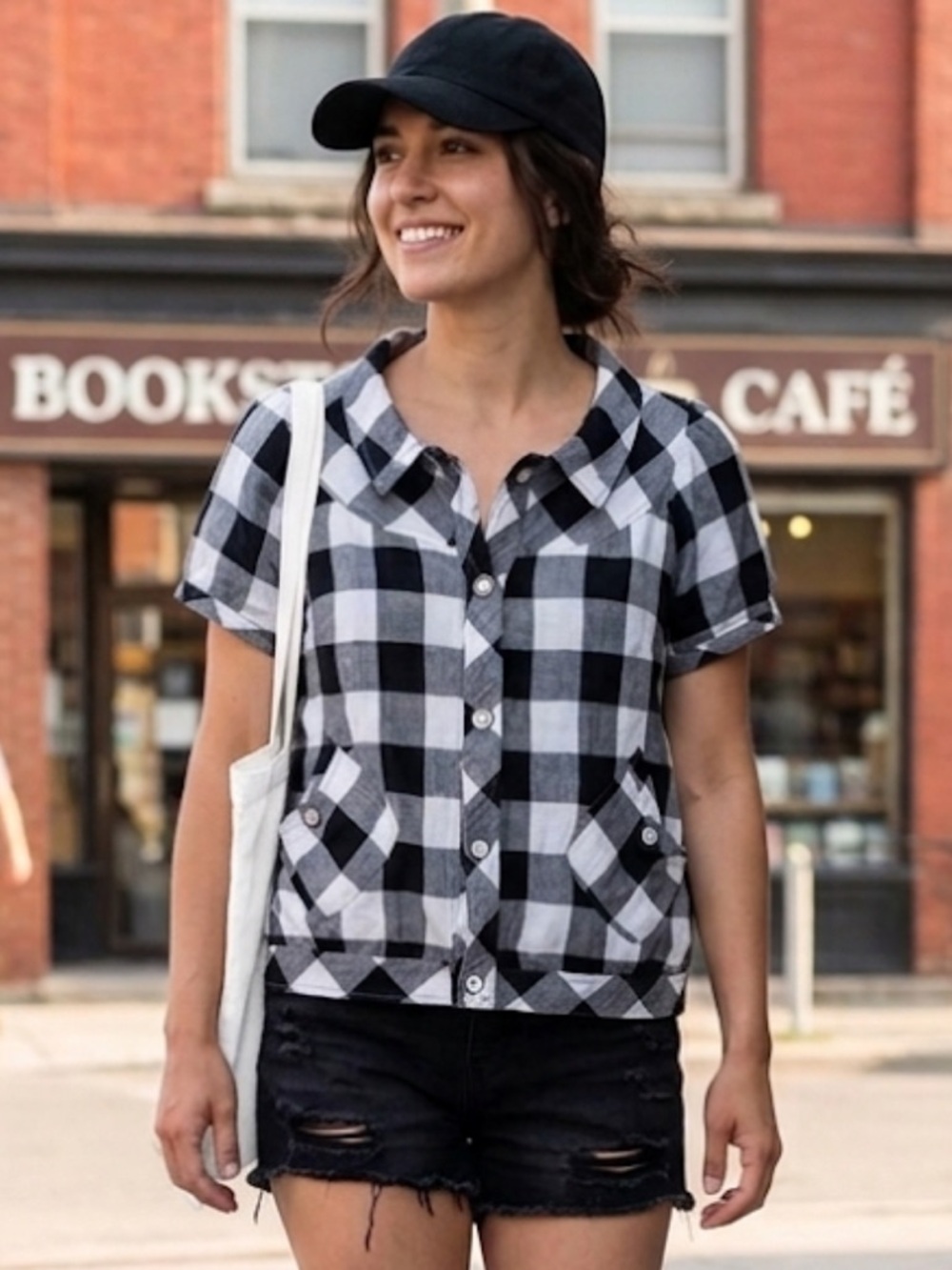 (M/L) COTTON blouse